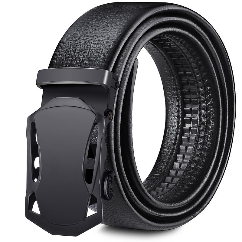 

Men s Leather Belt - Soft Leather, Automatic Buckle, Casual & Versatile for Jeans 120 cm