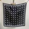 70x70cm Lightweight Cotton Silk Square Scarf With Boho Floral Print Breathable Neck Wrap Women