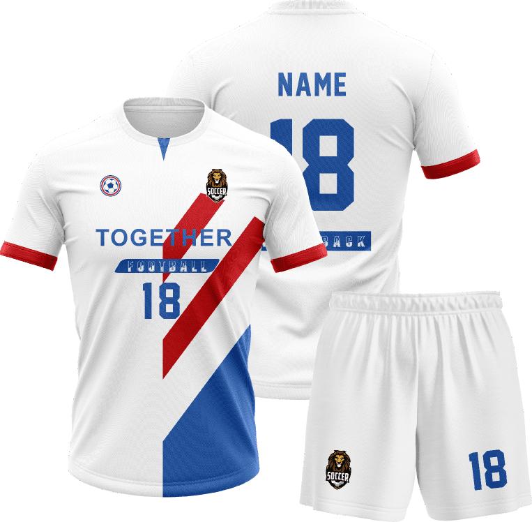 OEM Wholesale Custom Soccer Jerseys for Clubs Men & Women Breathable 160g Polyester Team Name & Logo Printing Football Kits Kits&Xs белый