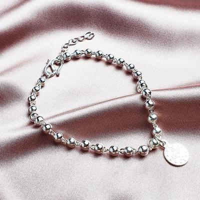 925 Silver Coin Silver Ball Bracelet