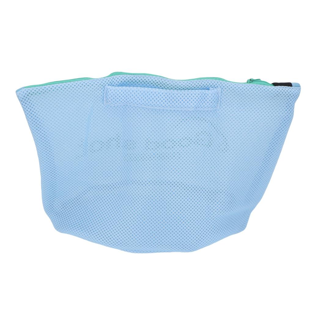 Laundry Bag Large Capacity Portable Washable Polyester Fiber Dirty Clothes Organizer Bag for Home Outdoor Blue