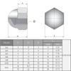 165PCS304 Stainless Steel Cover Nut Set M3M4M5M6M8M10 Integrated Semi-round Cover Nut Box