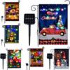 Vibrant Solar Flag Lights For Christmas Garden Decor With Colorful Led Displays