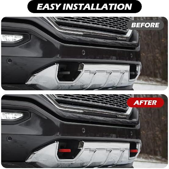 Long Tow Hook Covers For Silverado 1500 2007-2026/GMC Sierra 1500 2007-, Front Tow Hooks Covers Compatible With Chevrolet Silverado 1500 Accessories