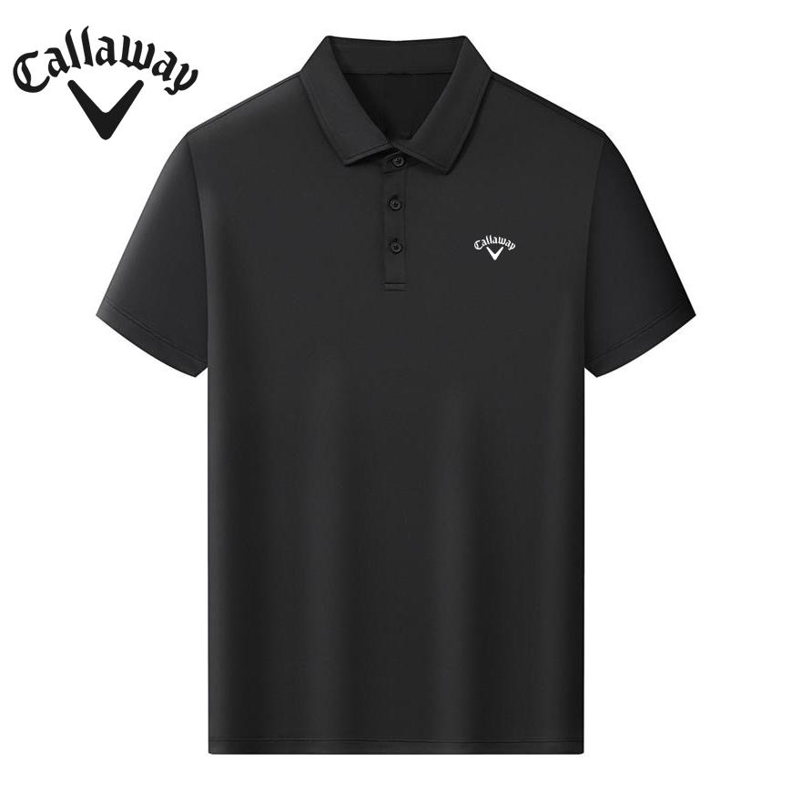 Callaway 2025 Summer Embroidery High-quality Golf Casual Sports Style Solid Color Lapel Polo Shirt