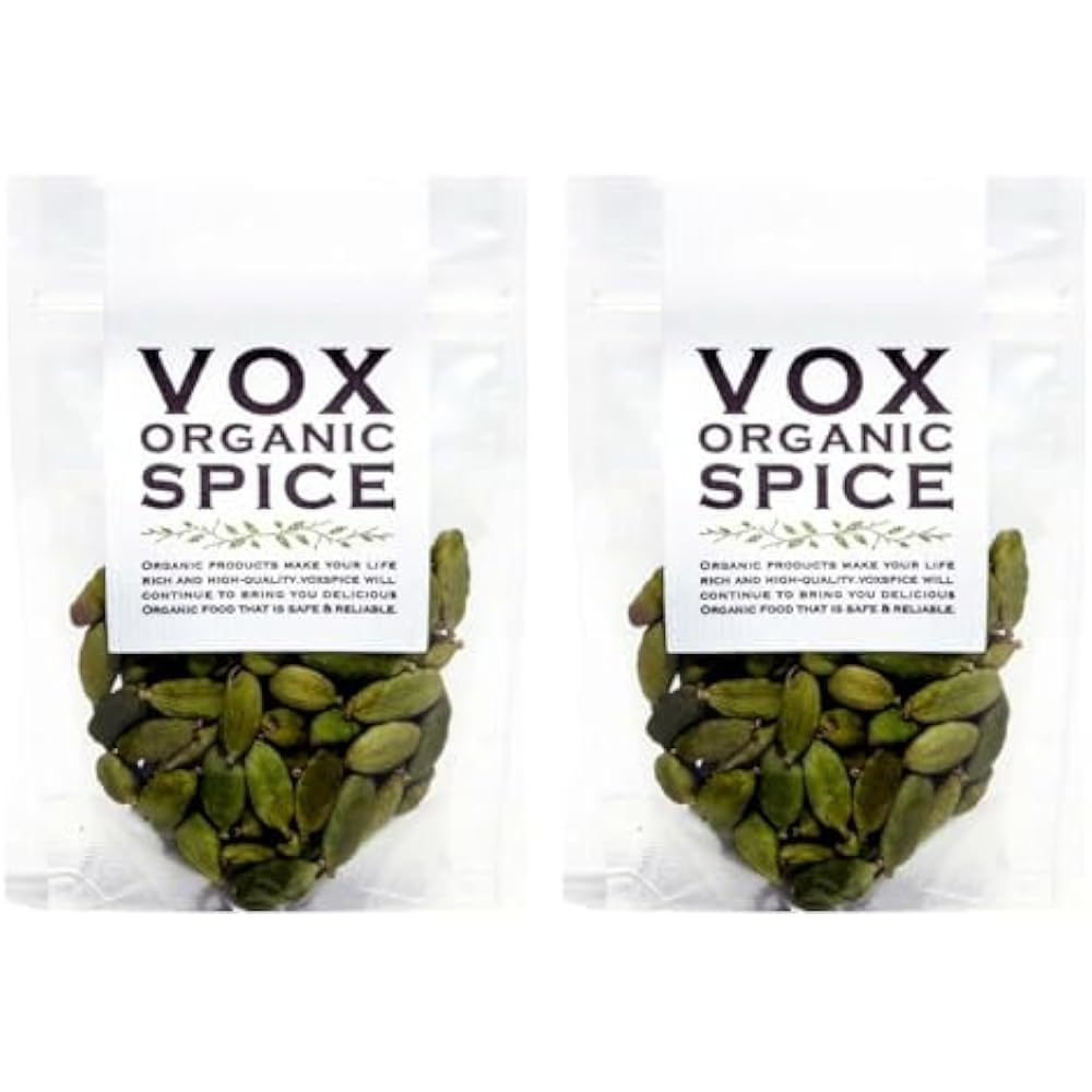 VOXSPICE Organic Cardamom Seeds 30g × 2 bags, from Guatemala, JAS Certified Organic [Nekopos]