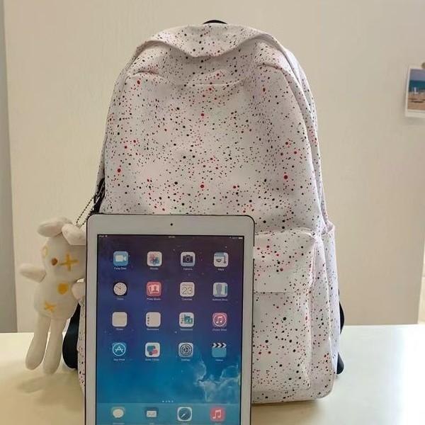 Starry Sky Backpack With Laptop Pocket And Breathable Oxford Fabric For School Students