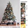 Large Artificial Christmas Tree with Dense PE and Lights - 2025 Children's Decorative Ornaments
