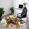 1pc French Bulldog Chair Carpet for Office, Soft Comfortable Mat For Office, Living Room, Bedroom, Machine Washable Carpet Yy251112028