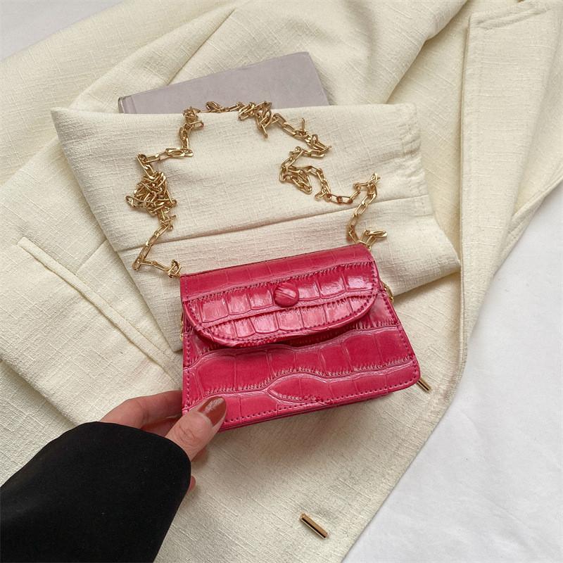 Trendy Chain Shoulder Bag For Women 2023 Summer Fashionable Small Pu Bag Stylish And Simple Crossbody