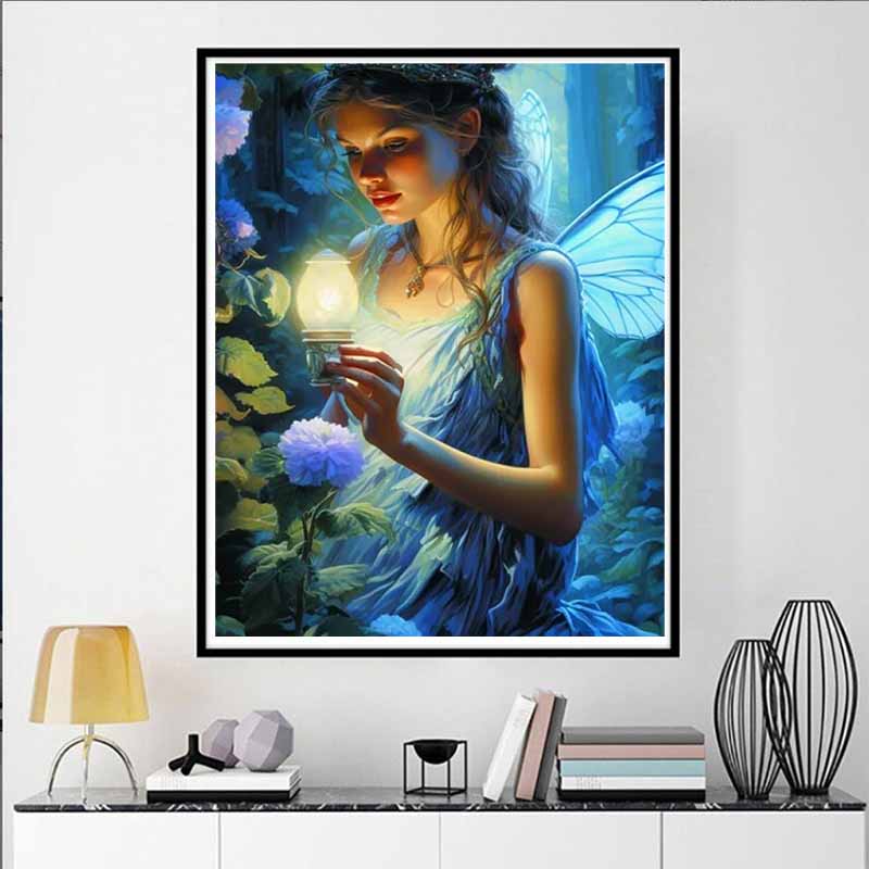 New Arrival 5D DIY Full Circle Diamond Painting "Girls in Flowers" Embroidery Cross Stitch Home Decor Gift