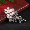 Brooch Female Rose Gold Wheat Ear Flower Corsage Elegant Suit Pin Accessories Classic Retro