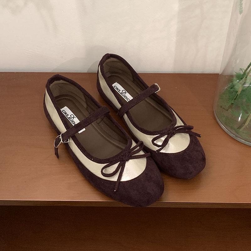 

Мода Мода Туфли-лодочки с круглым носком женские смешанных цветов женская обувь на плоской подошве с неглубоким вырезом пряжка женщины туфли Мэри Джейн новые 35 фиолетовый