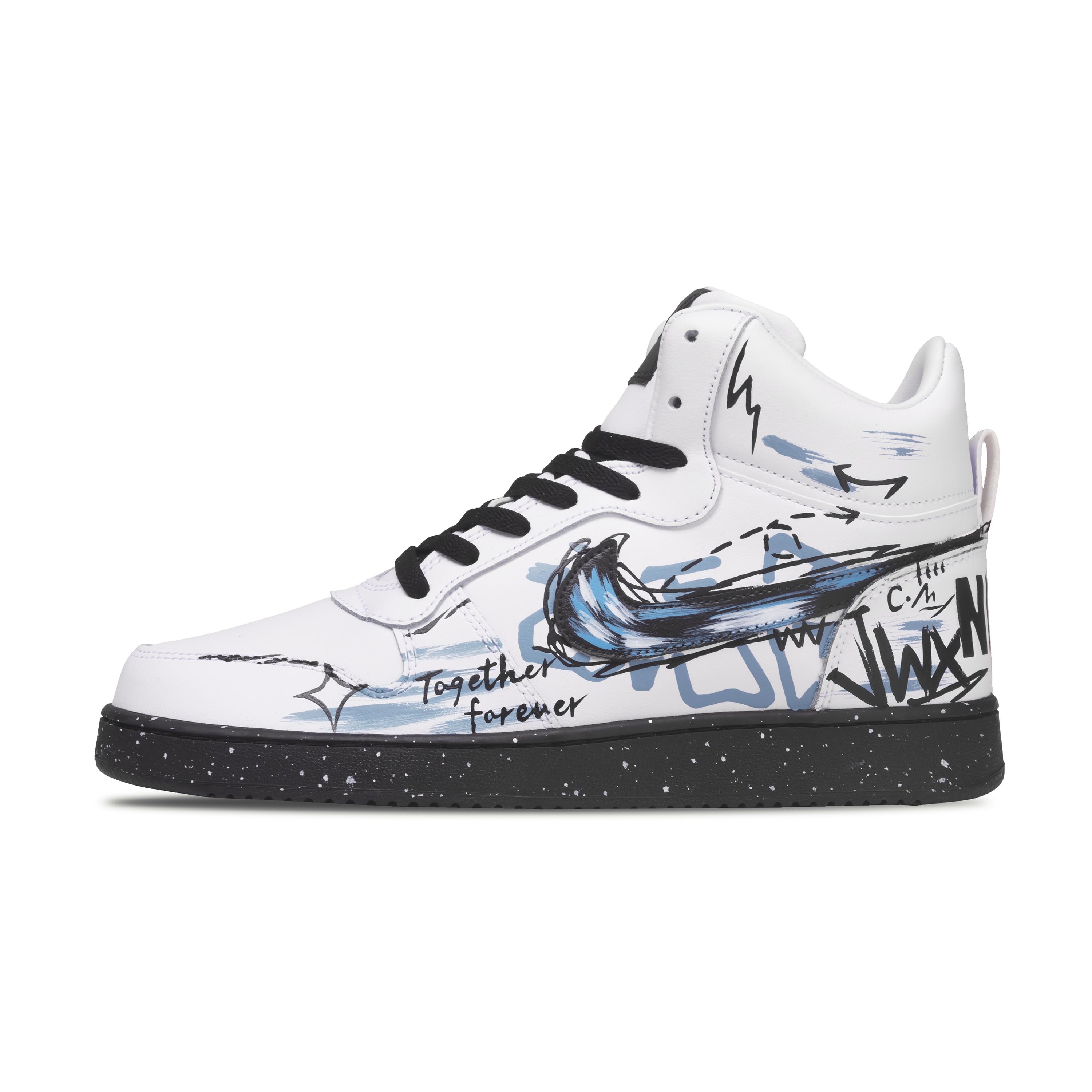 

Nike Court Borough Graffiti Limited, Space Of Hype Leather Abrasion Resistant Abrasion Resistant Mid top 916759-100(Team1551-) 40.5