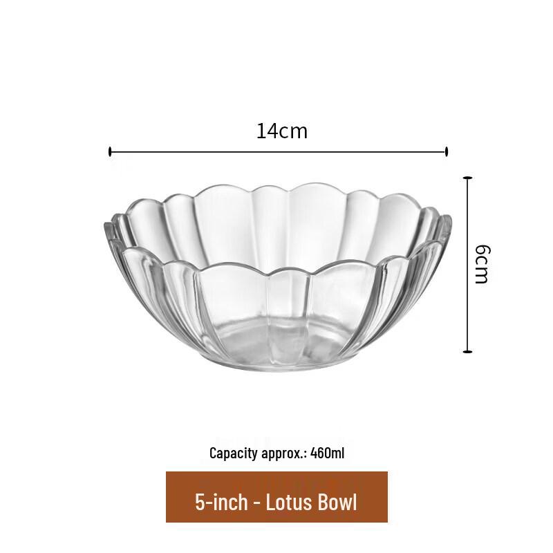 Transparent Acrylic Salad & Serving Bowl
