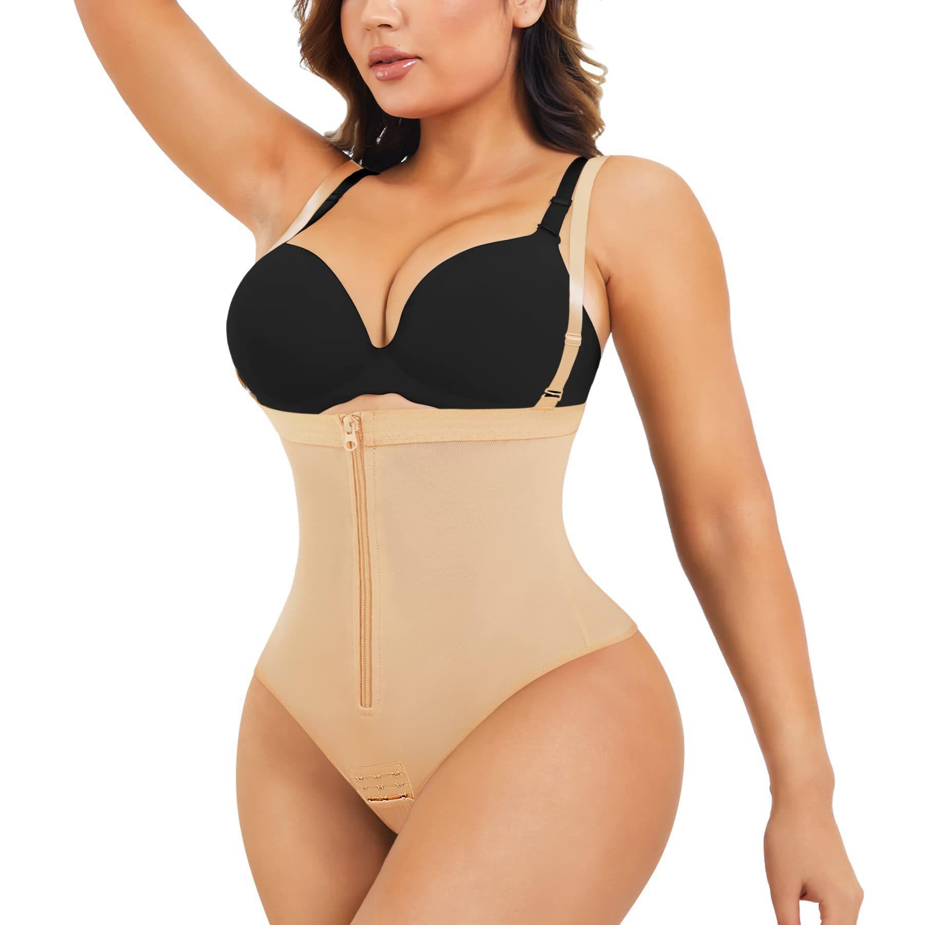 High Waist Body Shaper Belt Tummy Control Zipper Panties Thong Seamless and Breathable Bodysuit with Compression Tummy Trainer S шампанского