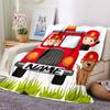 Custom Name firefighters Theme Printed Blanket - Perfect for Couch, Bed, Travel & Outdoor Use | Machine Washable, Cozy & Durable.