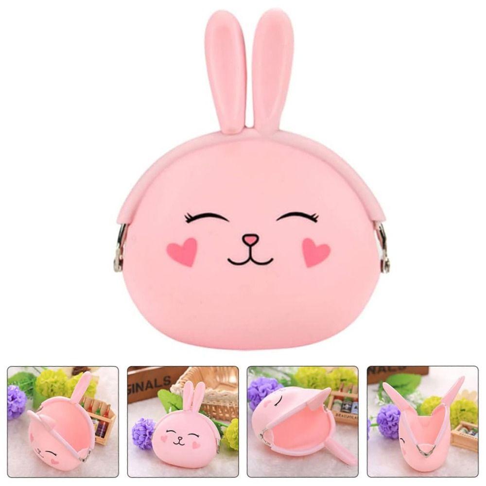 

Мягкая мини-сумка для ключей, портативный кролик, кошелек для монет, симпатичные маленькие сумки-клатчи, салфетка белый