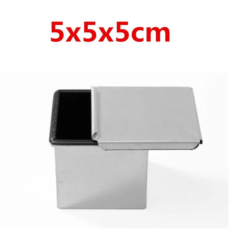 

Square Bread Baking Tray Cake box Mold with Lid Aluminum Alloy Non-stick Pan Mini Baking Tray Box Diy Cake Baking Tool