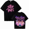 Summer KPop Demon Hunters Saja Boys T-shirt for Men Anmine Heavy High Quality Cotton Oversize Unseix T-Shirts Short Sleeves Top