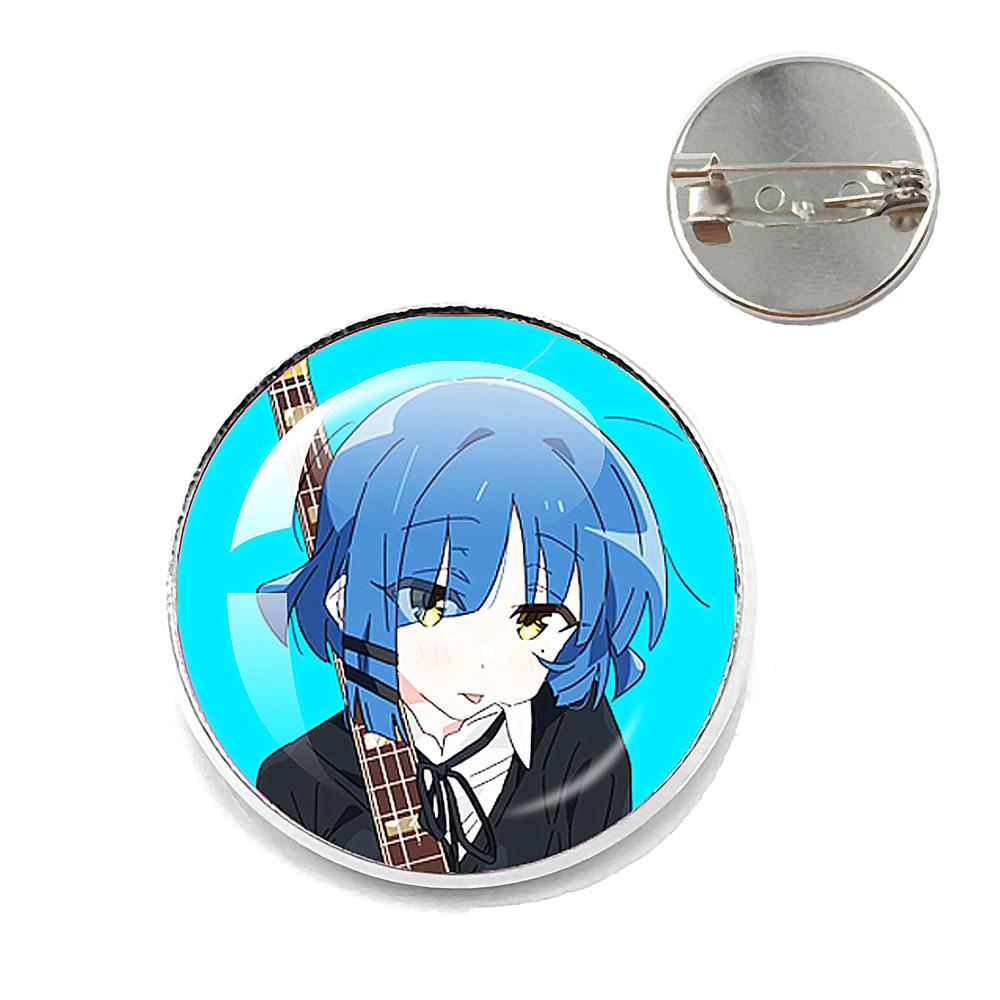 Bocchi The Rock Anime Brooch Gotoh Hitori Ijichi Nijika Kita Ikuyo Yamada Ryo Cartoon Cosplay Glass Brooch Pin For Badge Gifts