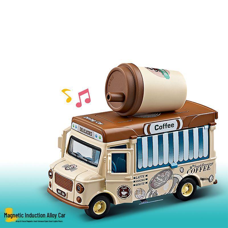 Douyin Hot Q Version Pretend Play Toy Mingyuan Hamburger & Ice Cream Car