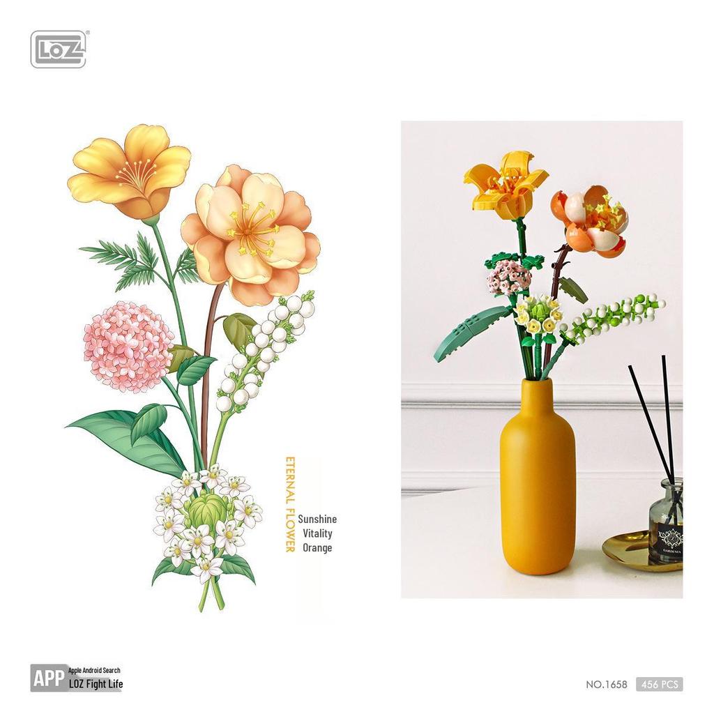 Sakura Bonsai Succulent Flower Building Blocks - Lego Compatible Ornament Gift