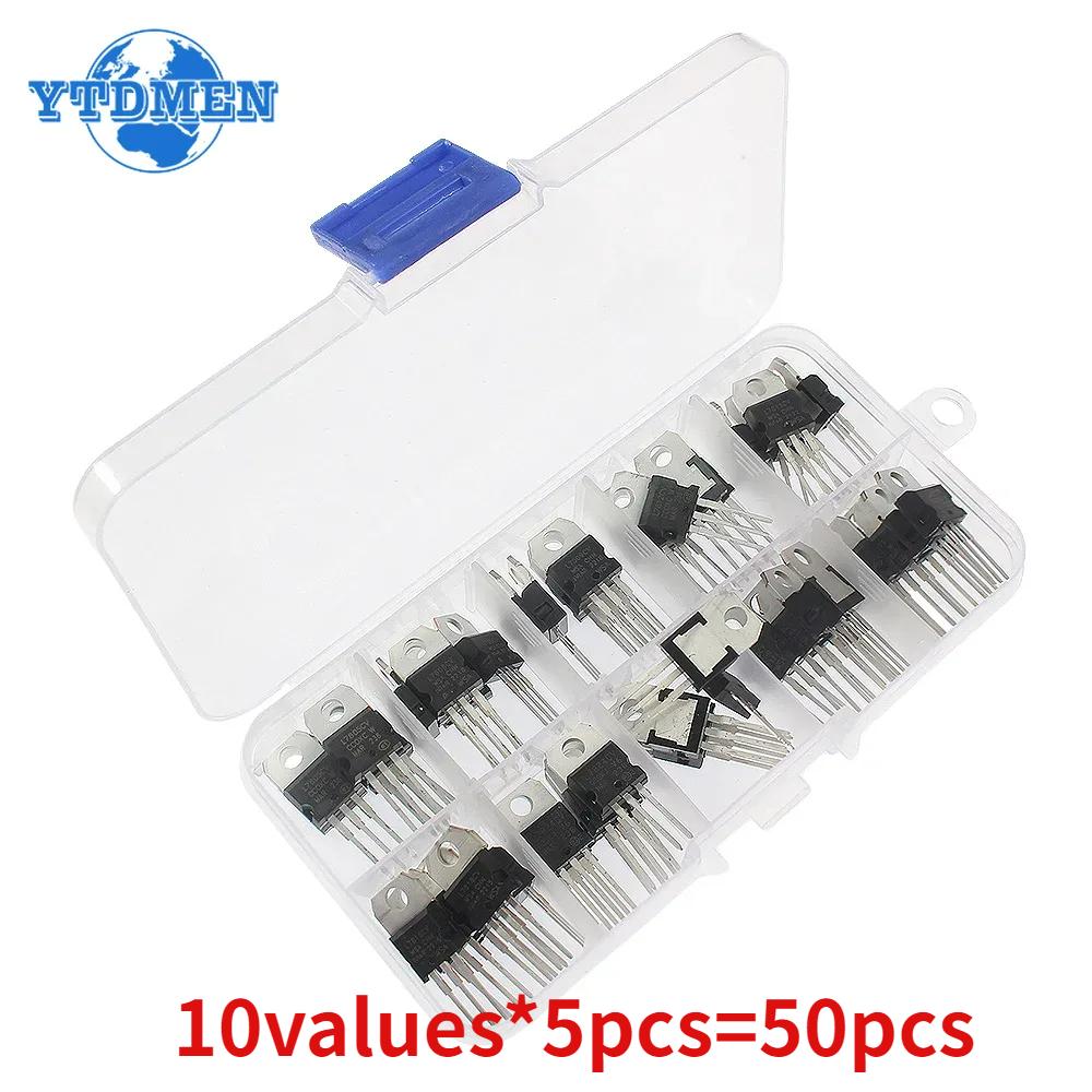 5-50pcs Voltage Regulator IC Kit TO-220 LM317T L7812CV L7805CV L7806CV L7808CV L7809CV L7810CV L7815CV L7818CV L7824CV