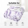 Lavender Leaf Texture Anime Cartoon Flannel Blanket Soft Warm Throw for Bedroom Sofa Car Kids Holiday Gift