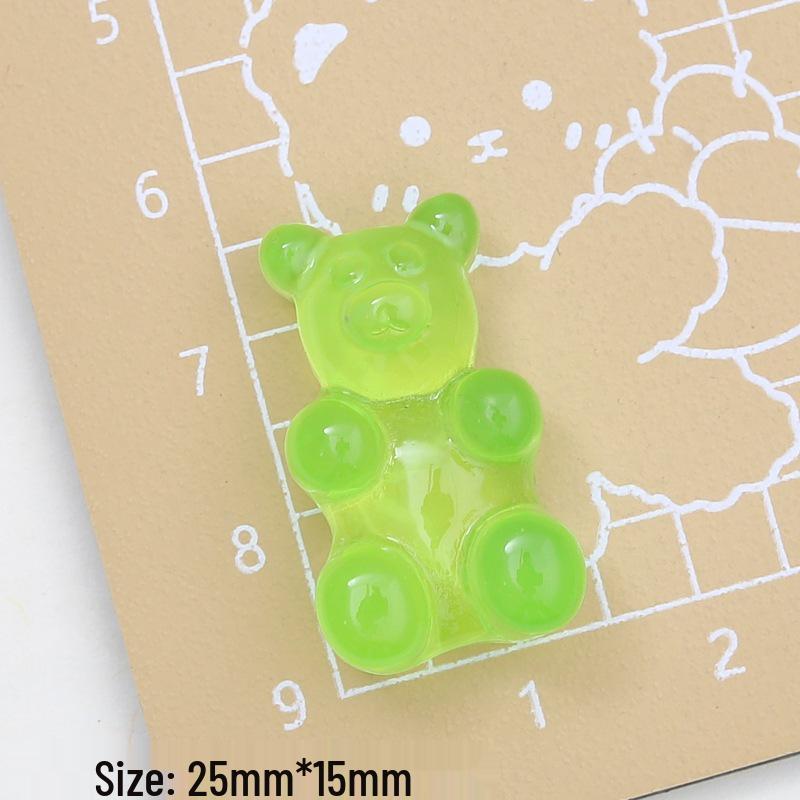 Large Translucent Bear Cartoon Cream Resin Charms for Crocs & DIY Jewelry Hair Clip Accessories