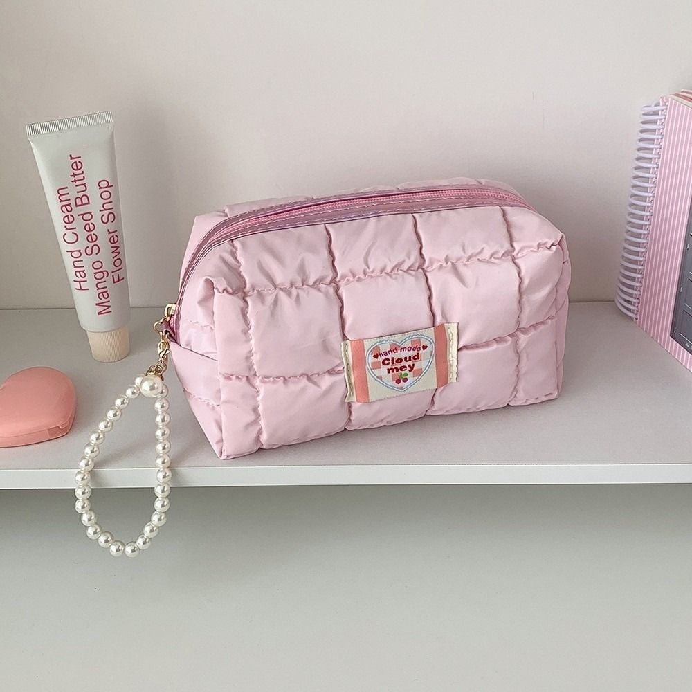 Quilted Storage Bag Korean Style Stationery Bag Pen Bag Pencil Pouch Korean Pencil Case  School