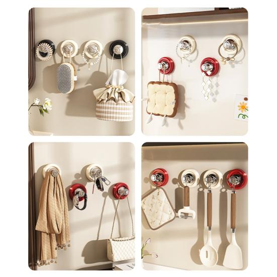 Hook Up Load-Bearing No Slip Suction Cup Hook Dopamine Reusable Storage Hook Universal Use for Home Organization