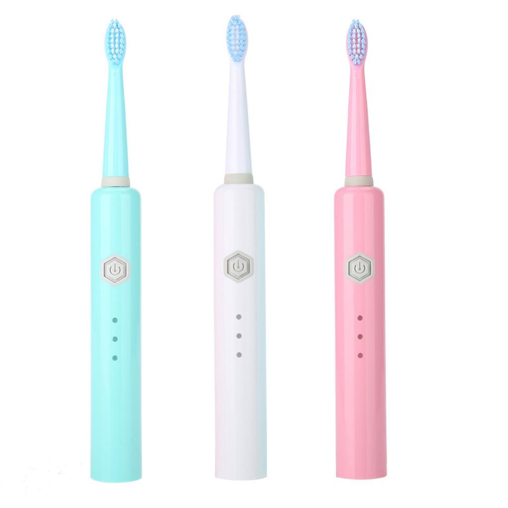 3 Colors Electric Ultrasonic Vibration Waterproof Toothbrush Soft Hair Toothbrush for Adult