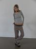 SETUP-EXE Sleeveless Layered Top / Melange Gray