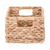 Natural Woven Water Hyacinth Storage Baskets Set of 3 Versatile Organizers Home Office Pantry Closet Bathroom Decor