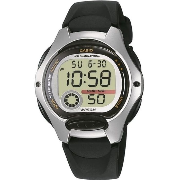 CASIO Montre Kids LW-200-1AVEF - Garçon - Noir - 5 bars