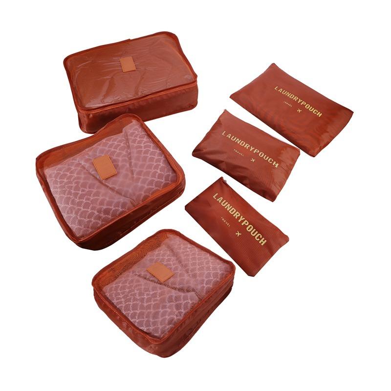 6 Stück Reise-Organizer Aufbewahrungsbeutel Tragbarer Reisekoffer-Organizer Reisetasche für Damen Gepäck-Organizer Kleider Schuhe Tasche
