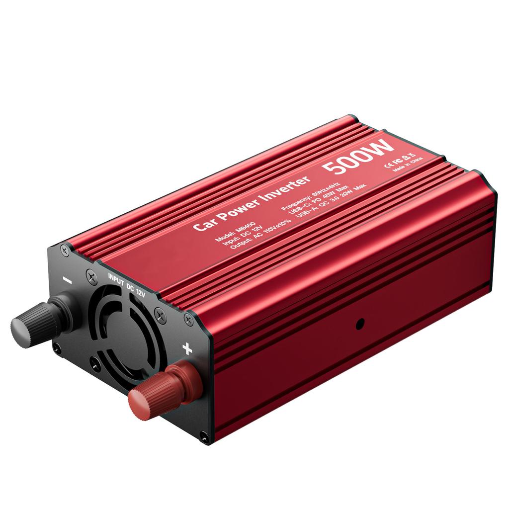 Factory Direct-sale Kadip 500W Single Phase Automotive Inverter DC12V to 110V/220V with QC3.0+PD45W Fast Charging Interface