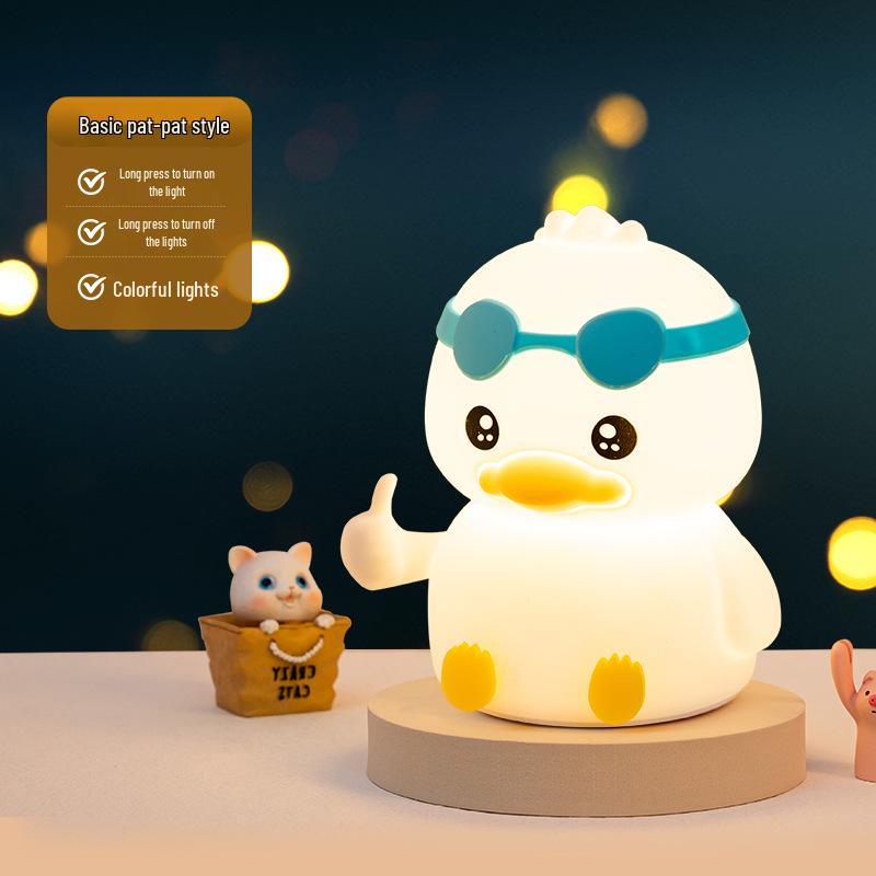 Go Duck Creative Night Light: Silicone Bedside Lamp & Sleep Companion Gift 1w