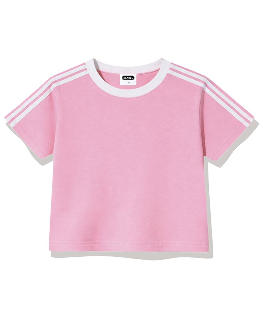 Beijiglabel Wesley Semi-Crop Track Short-Sleeved T-Shirt 6 Color [Blse_6001]