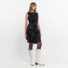 Kimjisu Dozi - Satin Leopard Dress _ Black