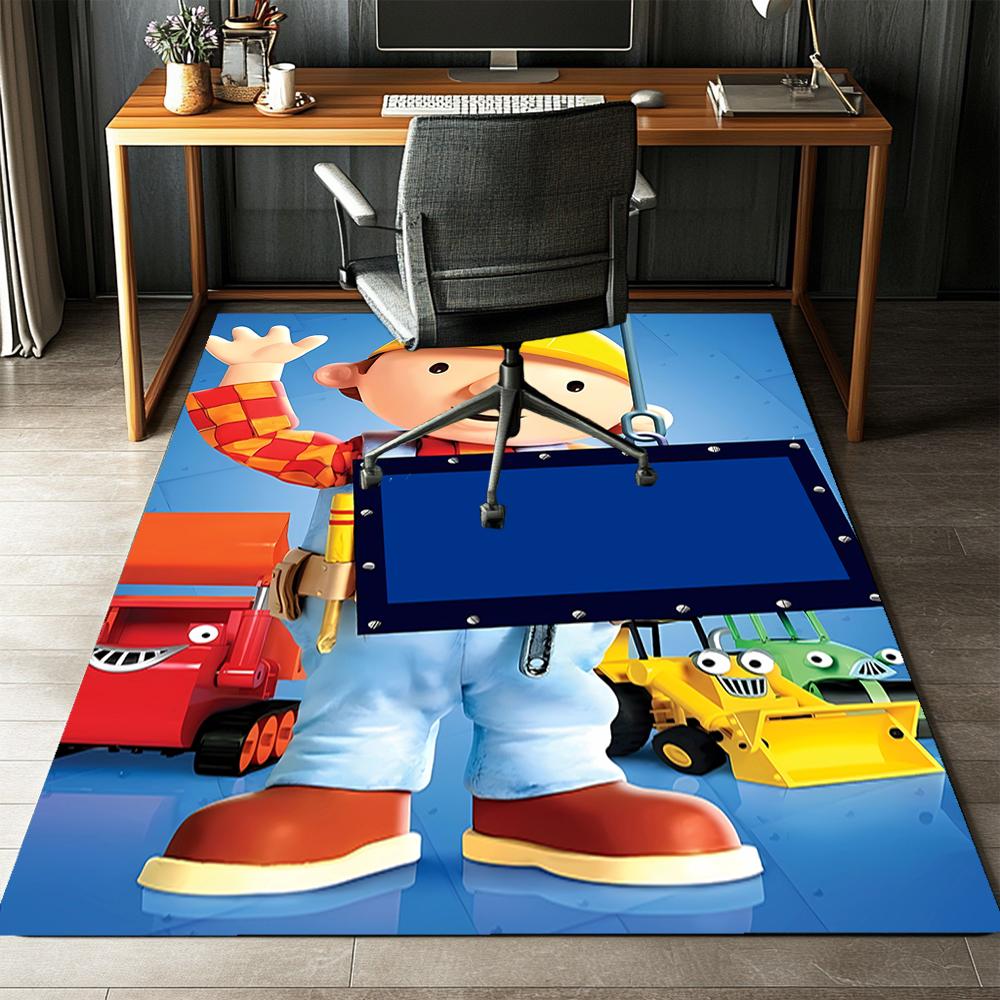Bob the Builder Printed Carpet,Rug,for Office Chair Living Room Bedroom Kitchen Room Decor Gifts.