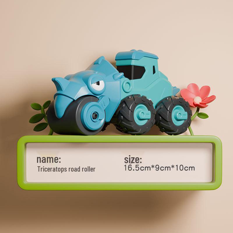 Dinosaur-Themed Children s Sliding Car Toy Set - Excavator & Bulldozer