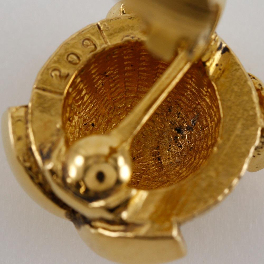 CHANEL COCO Mark Earring vintage Plated Gold 11.2g Women Used