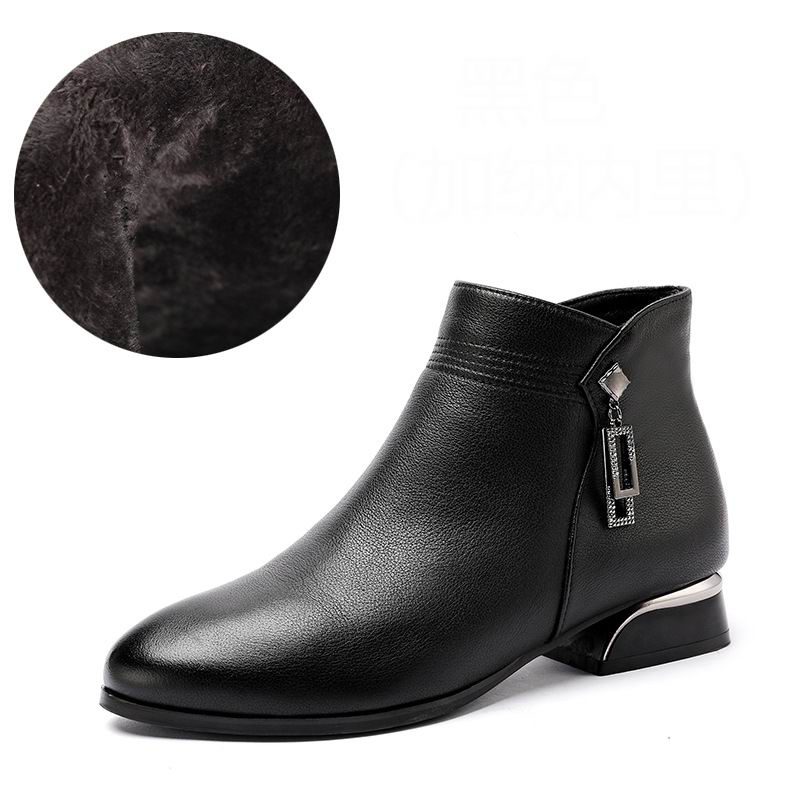 

Модная GKTINOO 2025 Зимняя обувь Женские ботинки Элегантная женская обувь из натуральной кожи Низкий каблук Острый носок Женские ботильоны Квадратный каблук 12