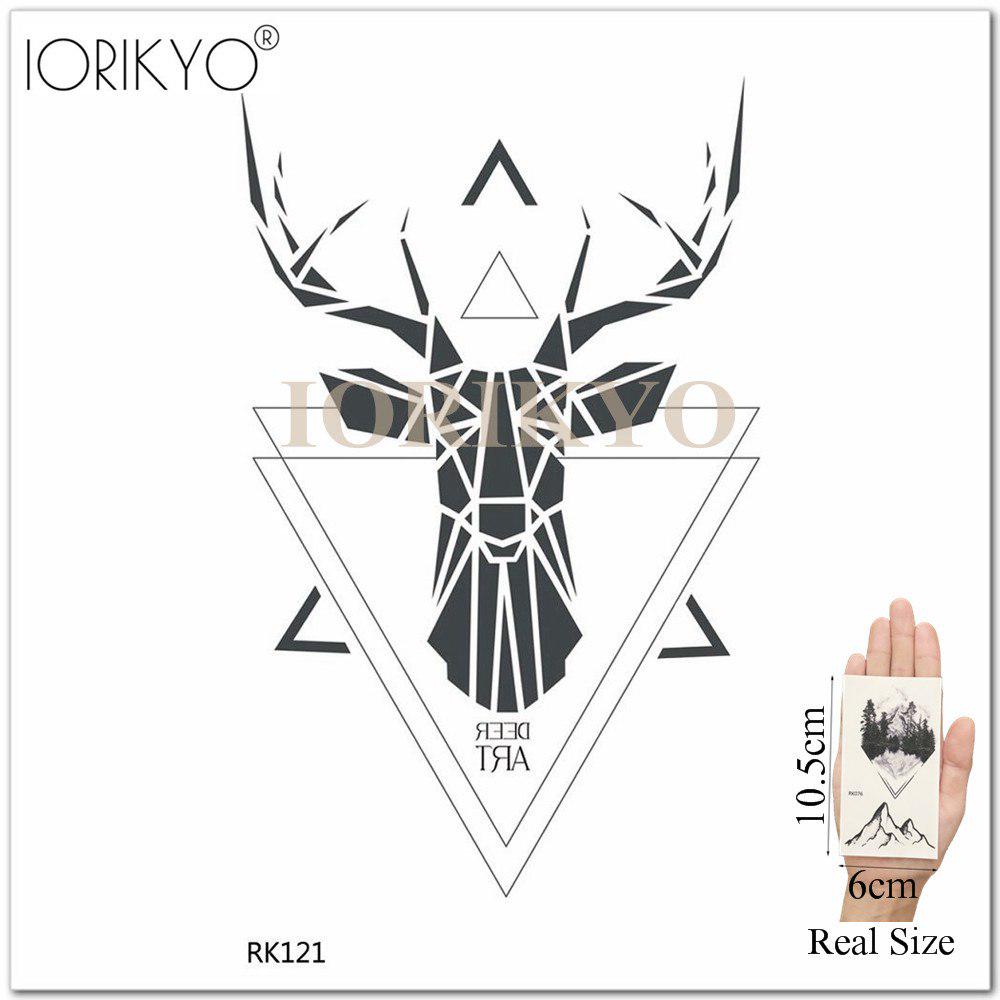 Buy 1pc Iorikyo Temporary Tattoo Men Arm Stickers Black Moose Women Wrist Geometric Elk At Affordable Prices Free Shipping Real Reviews With Photos Joom