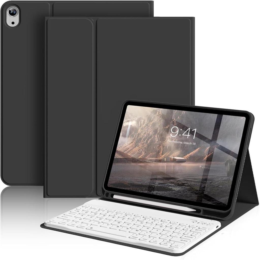 iPad 10th Gen Protective Case with Detachable Wireless Keyboard and Pro Mouse Compatibility