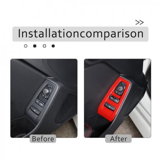 For Toyot-a 86/Subaru BRZ Window Glass Lift Button Frame Trim ABS Red Kit