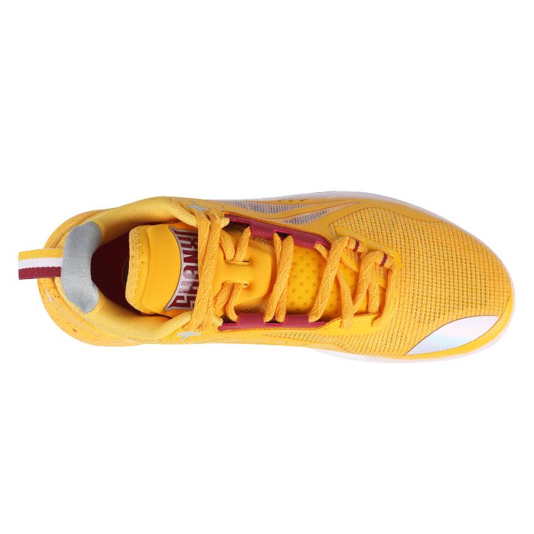 Li Ning Speed 10 Amorti Antidérapant Résistant à l'abrasion Respirant Basse Cheville Chaussures de Basketball Homme Jaune ABAT085-13