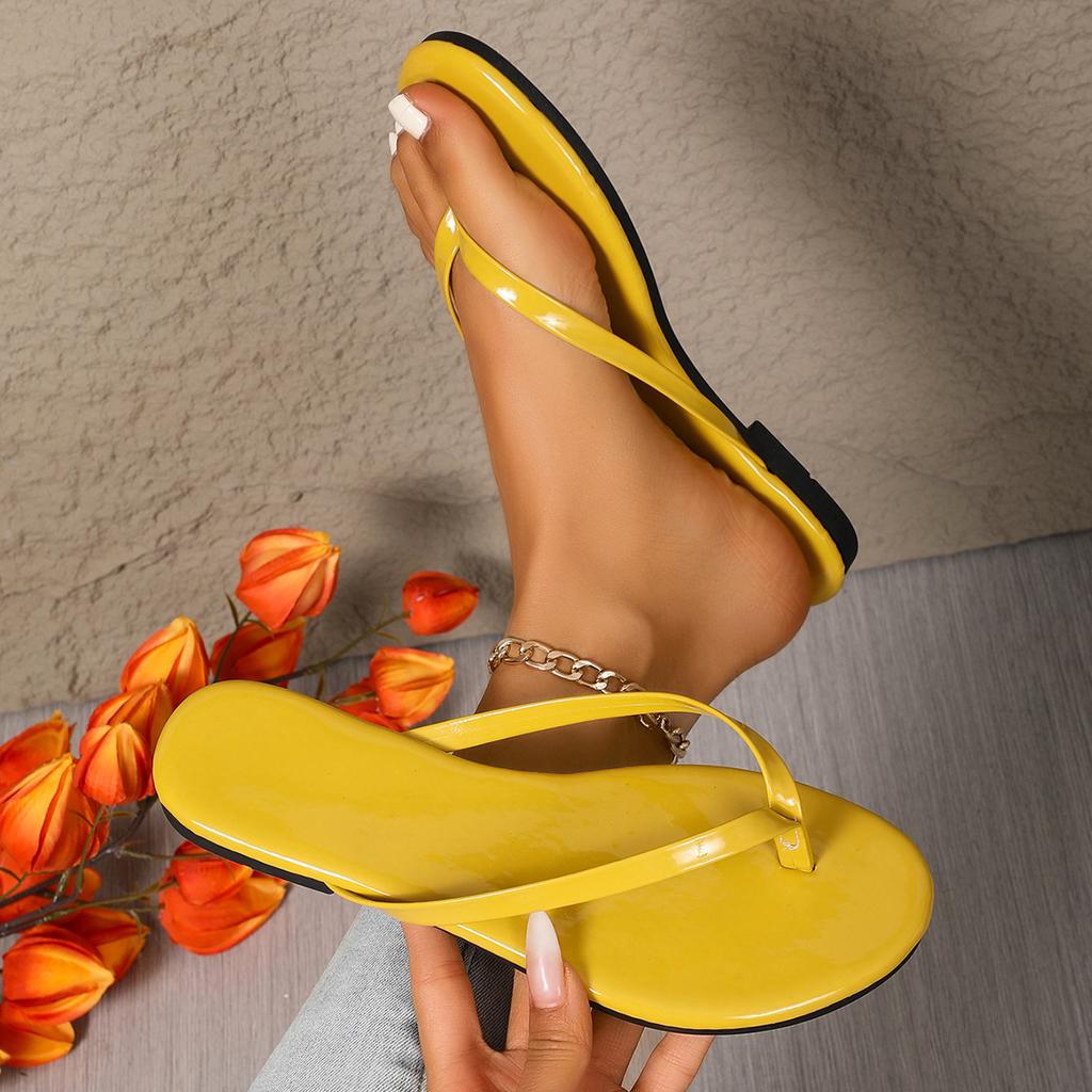 Fashion Women Slippers Trend Solid Color Couple Slippers Women Summer Beach Shoes Outdoor Flip Flops Beach Leisure Sandals Slides Women